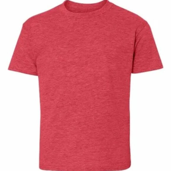 Hanes Perfect-T Youth T-Shirt Heather Red NWOT Various Sizes - Picture 1 of 2